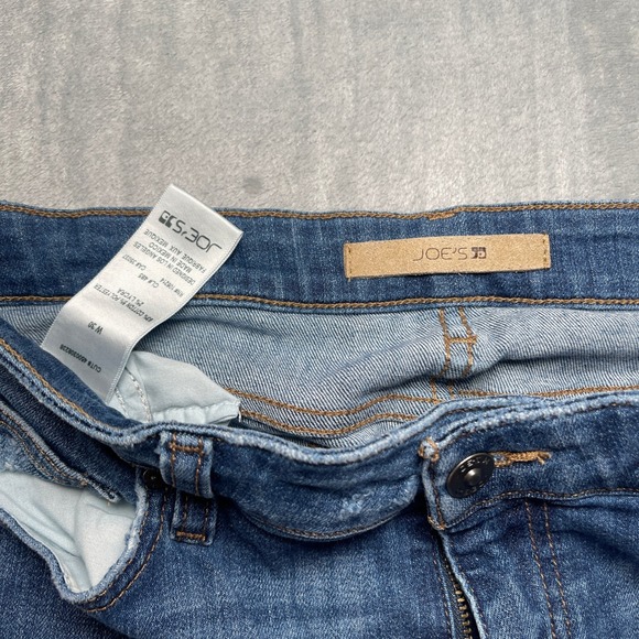 JOE'S JEANS Women's Size 30 Blue Distressed Skinny Jeans with Raw Hem - Picture 7 of 10